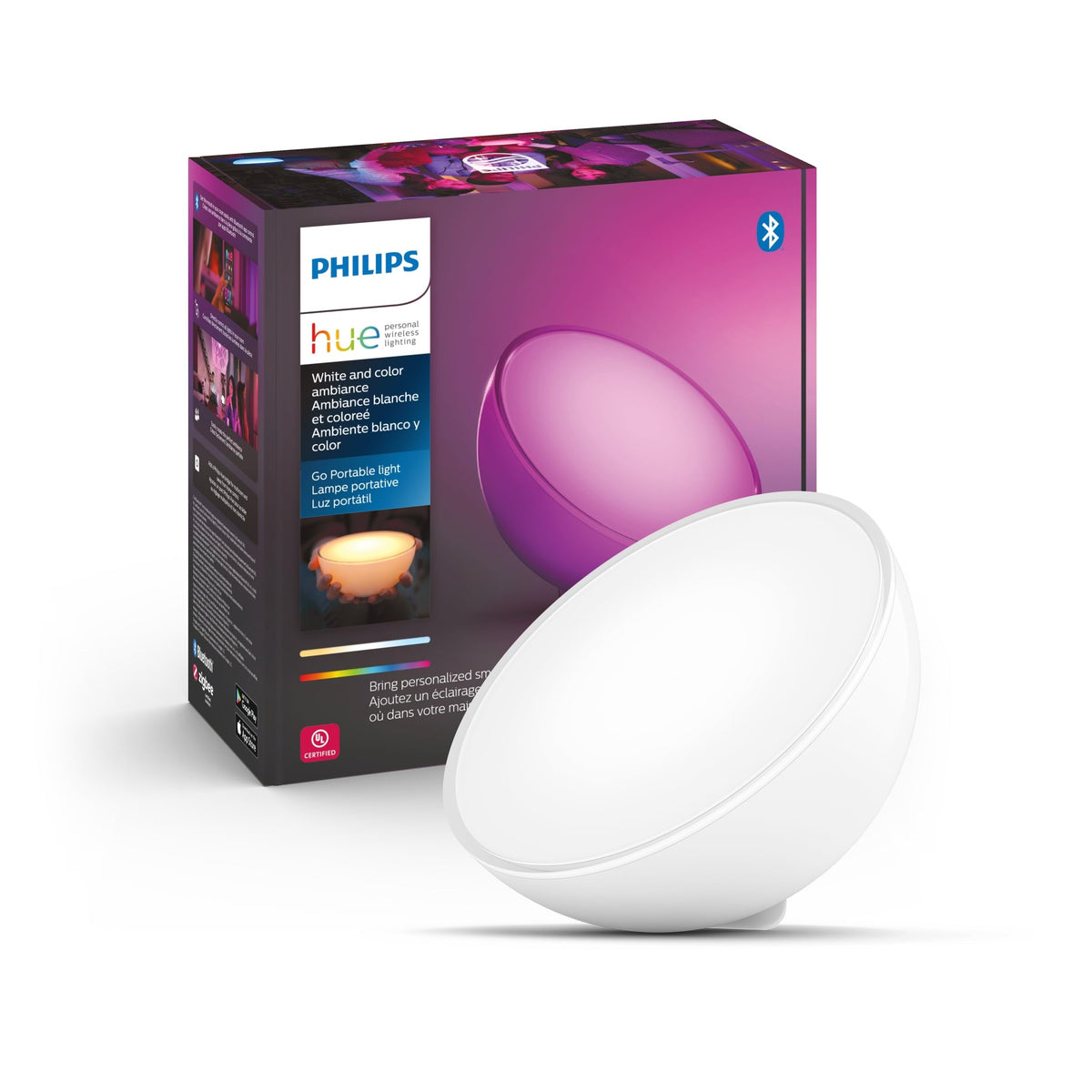 Philips Hue Go portable table lamp showing compact design for versatile ambient lighting