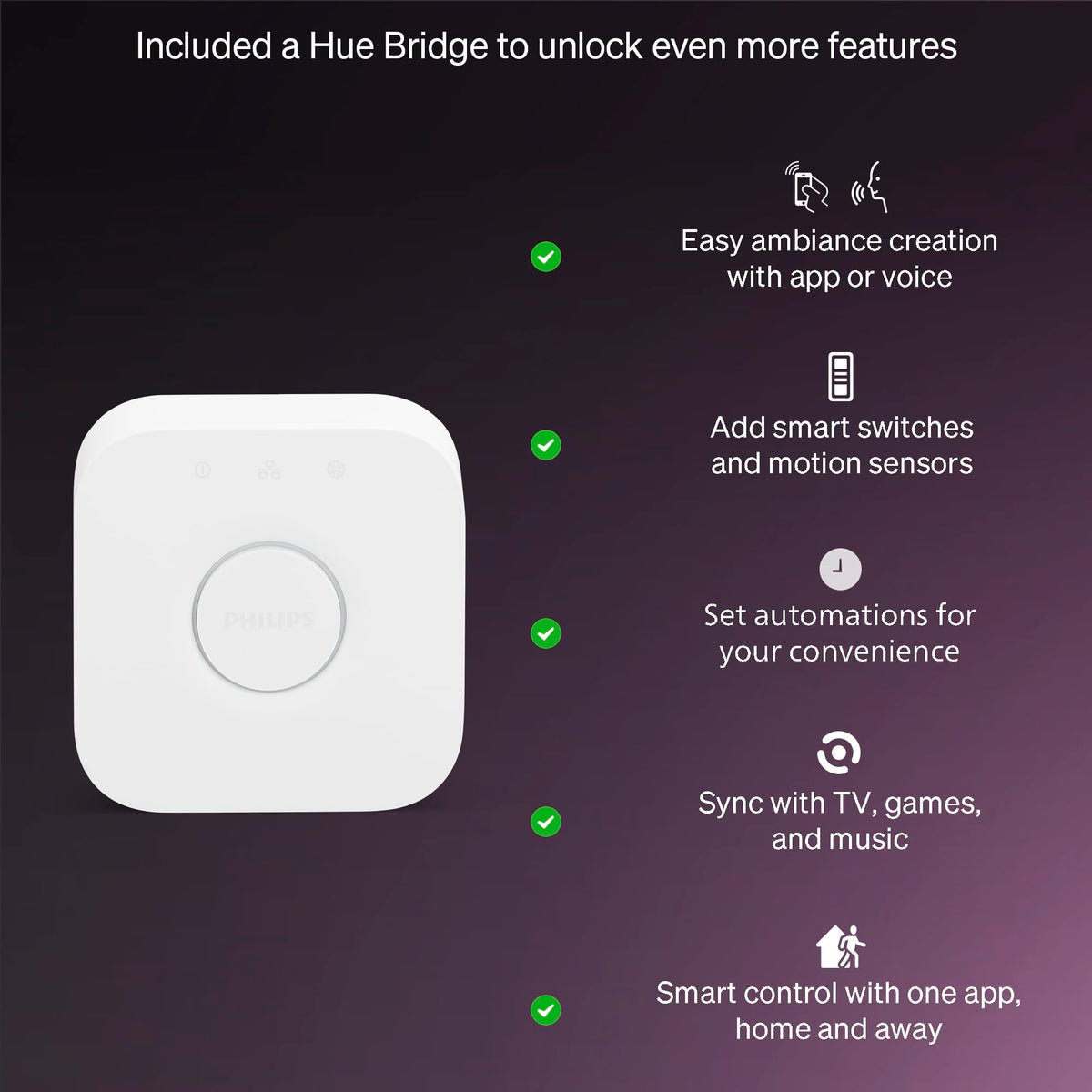 Philips Hue holiday scene collection for festive ambiance.