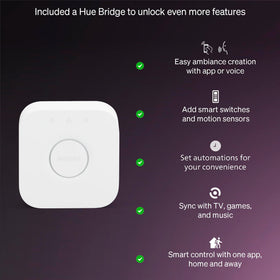 Philips Hue holiday scene collection for festive ambiance.