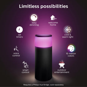 Philips Hue Calla IP44 weatherproof outdoor light in action.