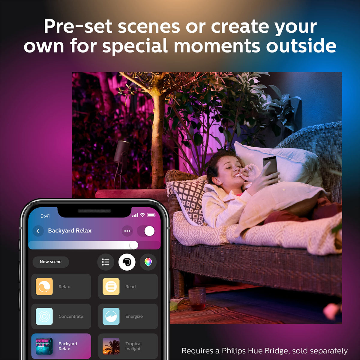 Philips Hue Lily warm to cool white lighting for mood setting