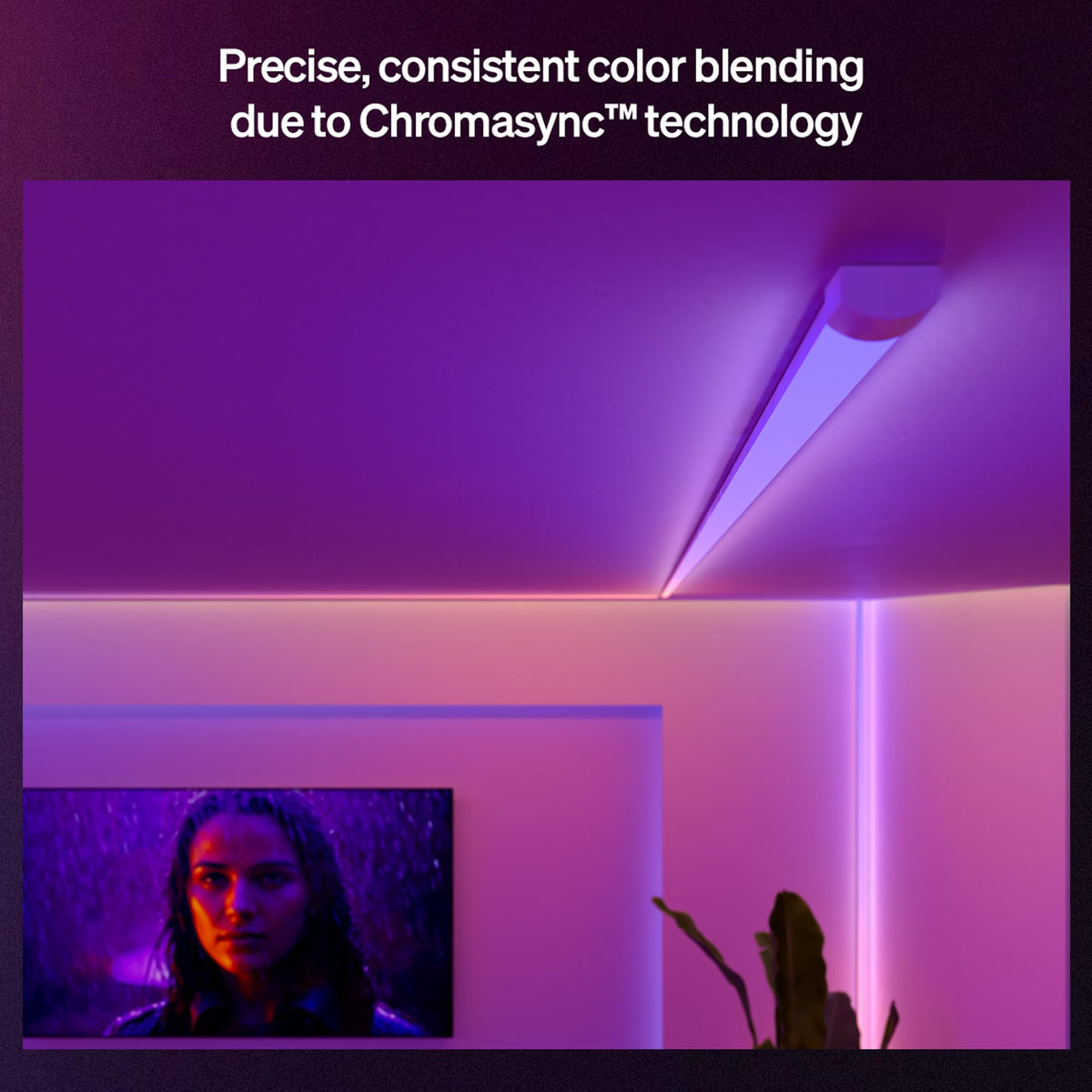 Philips Hue OmniGlow cuttable design fits stairs and walls
