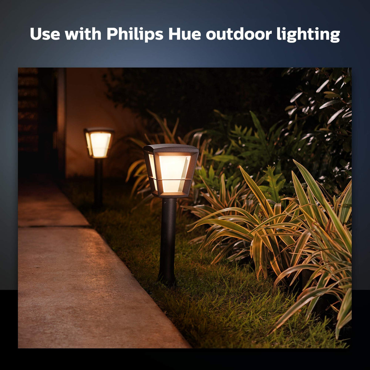 Philips Hue outdoor installation in progress demonstrating easy DIY extension.