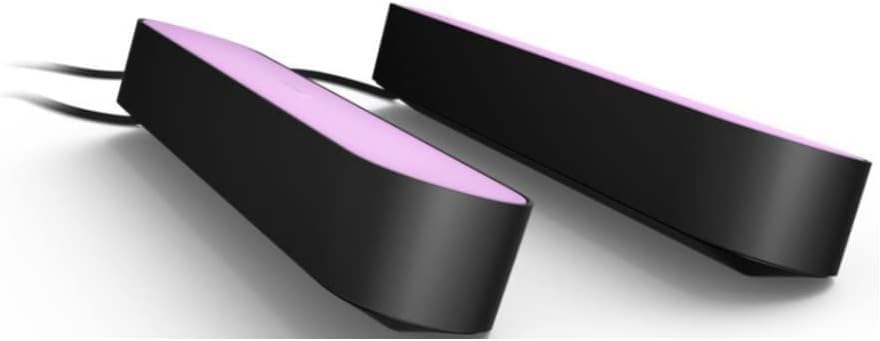 Philips Hue Play light bar base kit mounted behind TV for cinematic backlight
