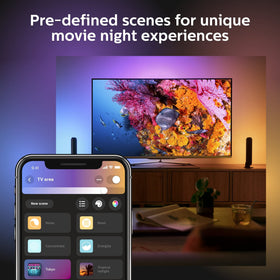 Philips Hue Play lights array showcasing vibrant color options.