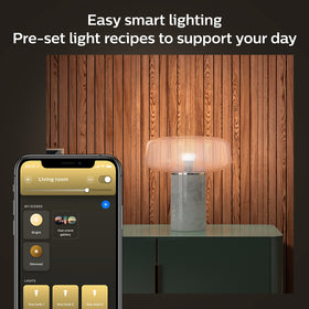 Philips Hue setup with schedules for wake and sleep routines.