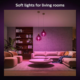 Scene presets mimic natural daylight across a 24-hour cycle for focus and relaxation.