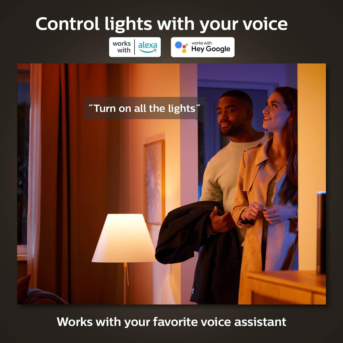 Philips Hue six-pack recessed LED lighting for narrow hallways.