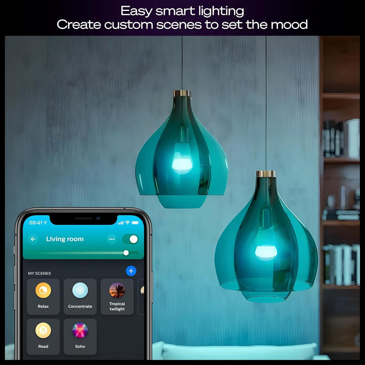 Works with Apple Home, Alexa, Google, and Samsung SmartThings.