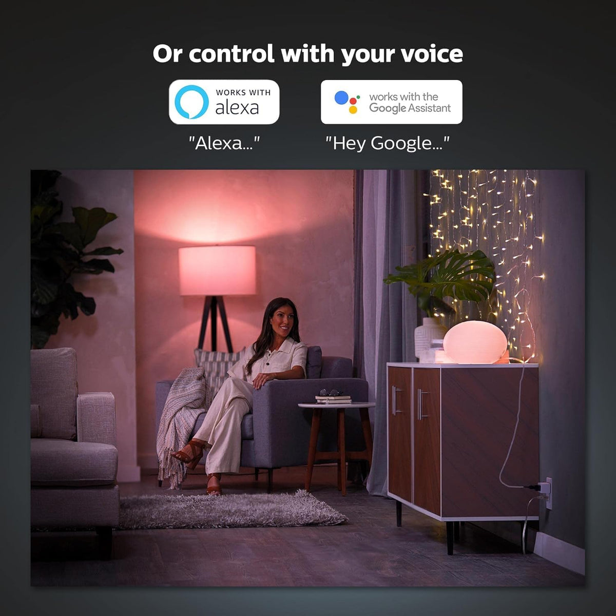Philips Hue Smart Plug in living room enabling scenes.