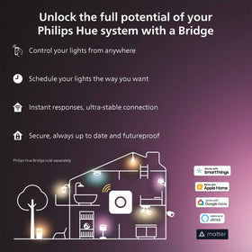 Philips Hue Solo lightstrip ten-foot length covers long areas.