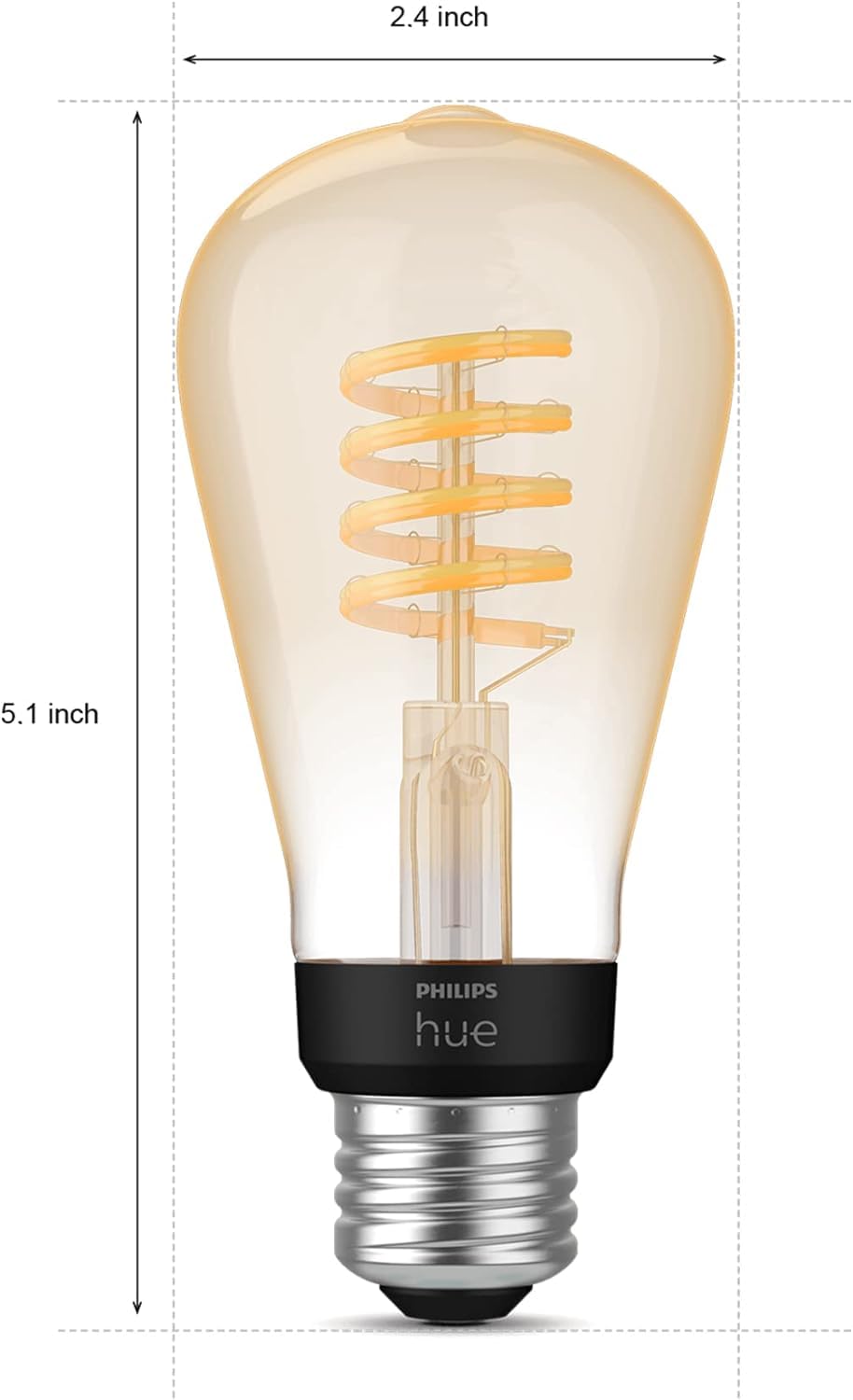 Philips Hue ST19 with E26 base ready for lamp upgrades