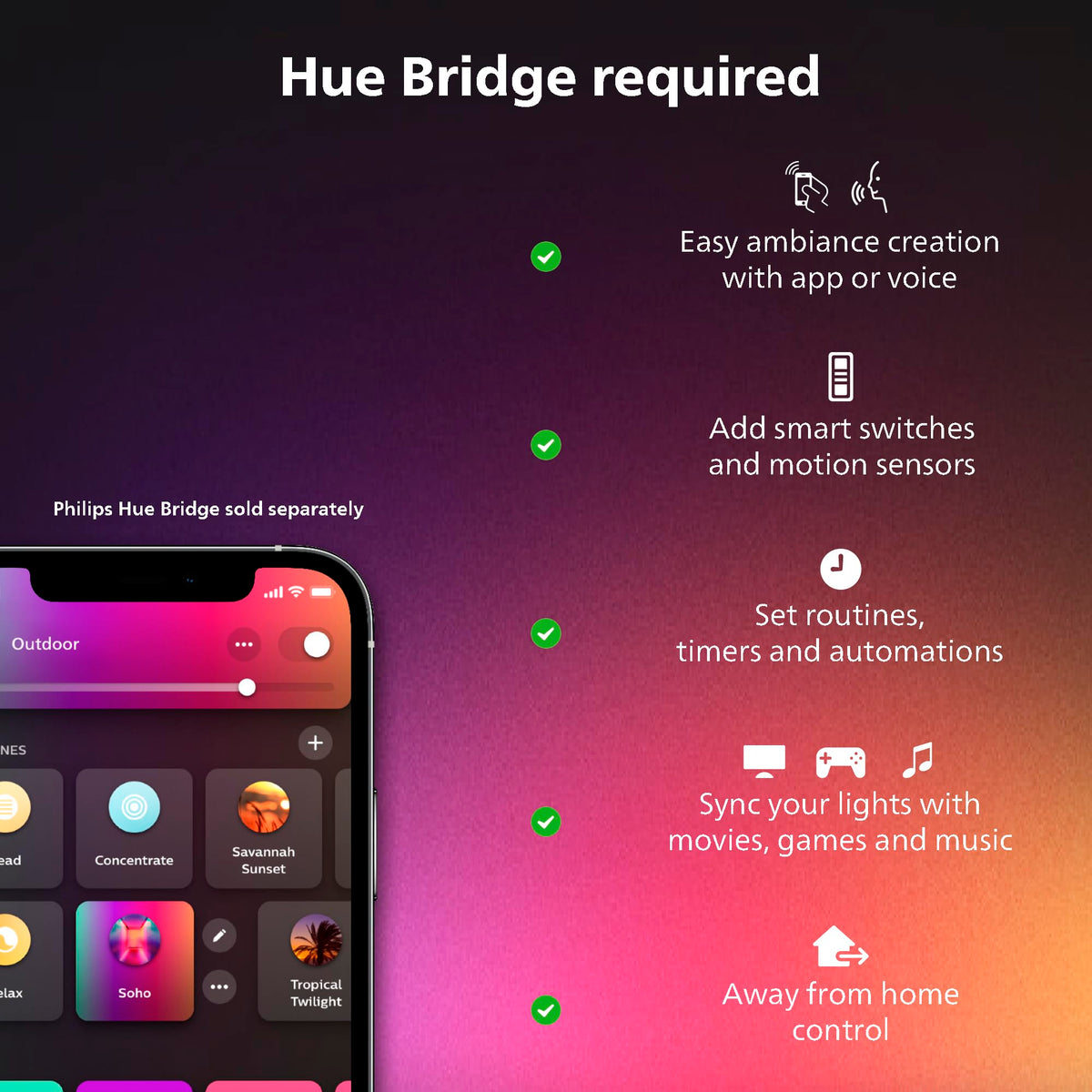 Philips Hue Sync Box works with Alexa, Google Assistant, and HomeKit.