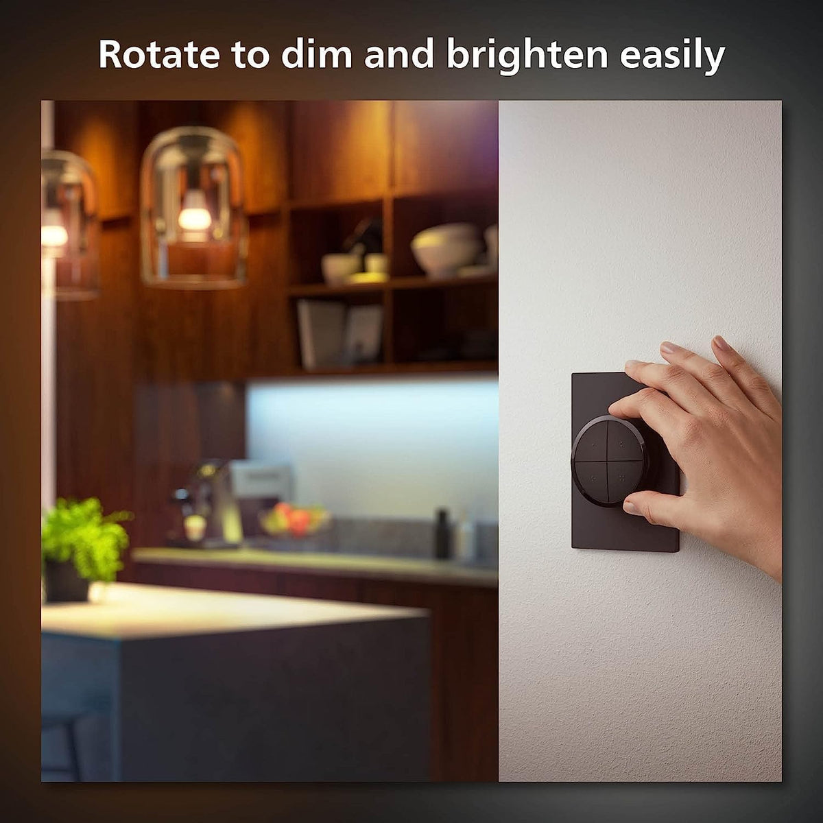 Philips Hue wall tap dial switch adheres to magnetic surfaces for versatile placement