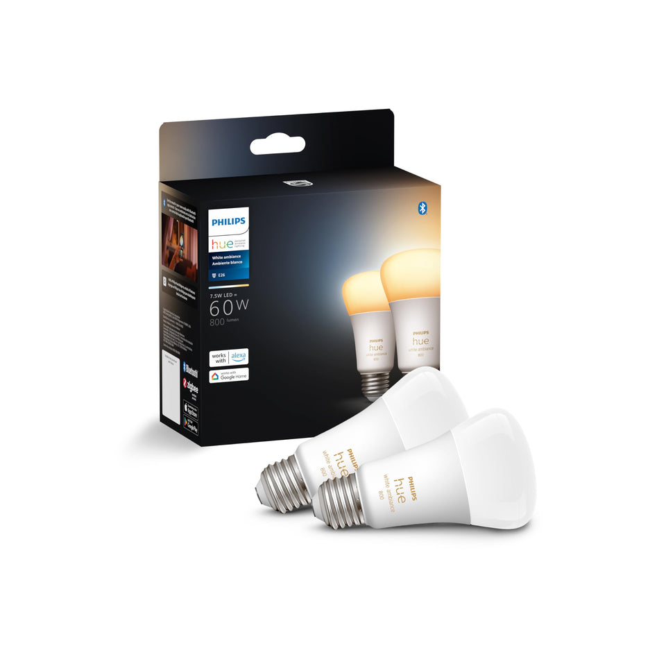 Philips Hue White Ambiance two-pack box for easy smart lighting setup