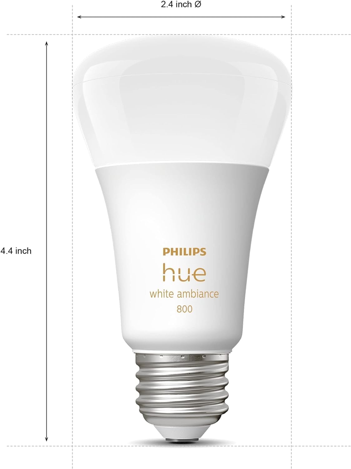 Bulbs installed in a lamp delivering warm to cool white light