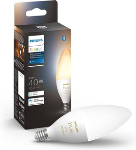 Philips Hue White Ambiance E12 bulb box for quick smart lighting setup.