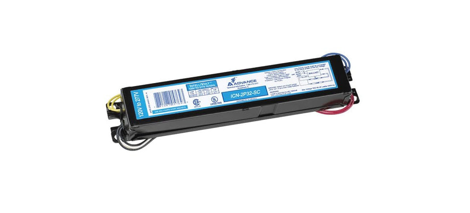 Philips ICN-2P32-N ballast front view shows durable electronic design for reliable operation.