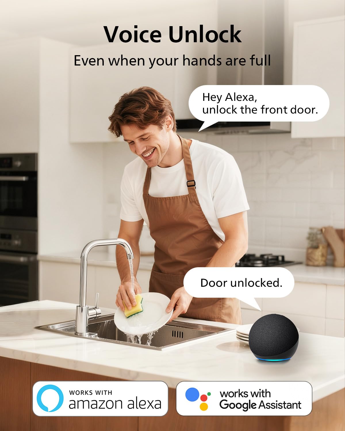 Philips keyless entry showing multiple unlock methods for guests