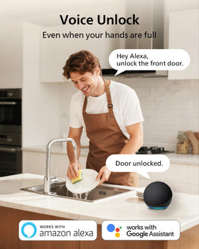 Philips keyless entry showing multiple unlock methods for guests