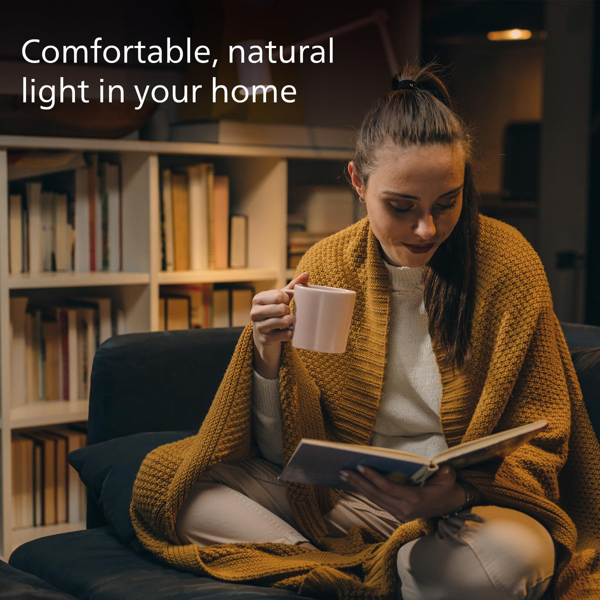Dimmable frosted bulbs provide smooth ambience control.