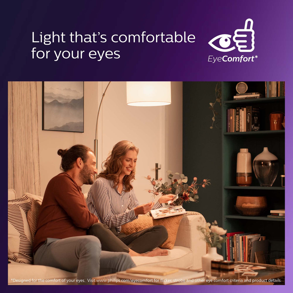 Philips LED 75W PAR20 flicker-free lighting for steadier rooms.