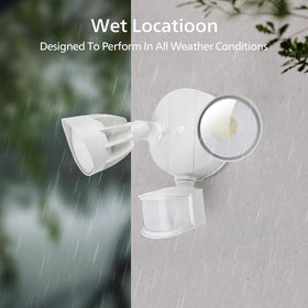 Philips LED flood light with adjustable heads for tailored beam direction.
