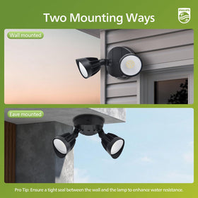 Philips 5000K daylight output for clear exterior visibility