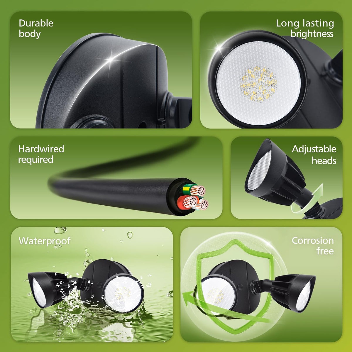 Philips dual adjustable heads for customizable driveway coverage