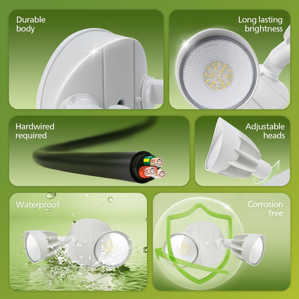 Philips exterior security light demonstrates switch-controlled operation on wall.
