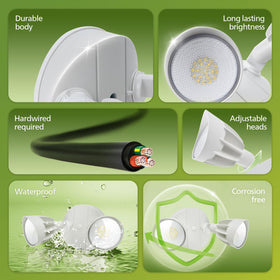 Philips exterior security light demonstrates switch-controlled operation on wall.
