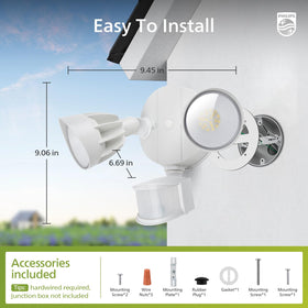 Philips outdoor light easy install, pre-assembled and wire-free.