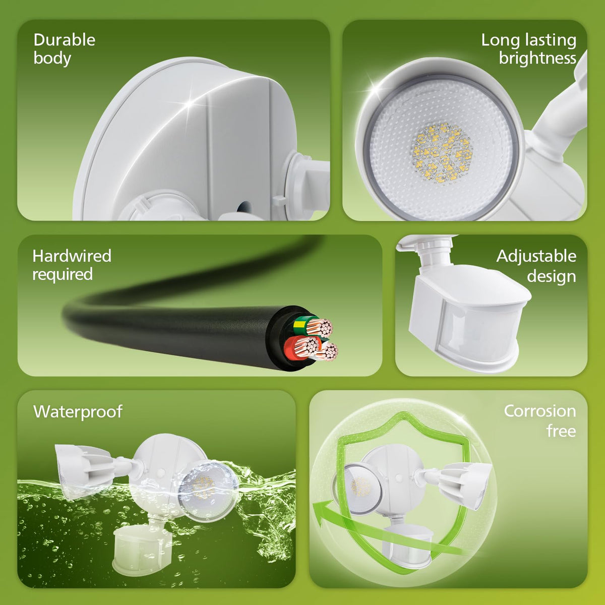 Philips security light with 5000K daylight beams brightening yards and entryways.