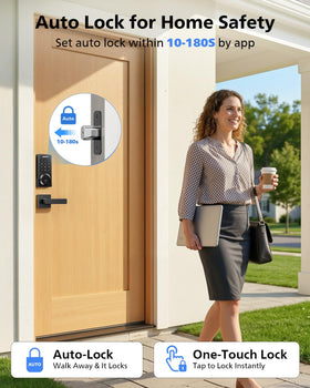 Philips Smart Lock auto-lock feature helps secure doors after set intervals.