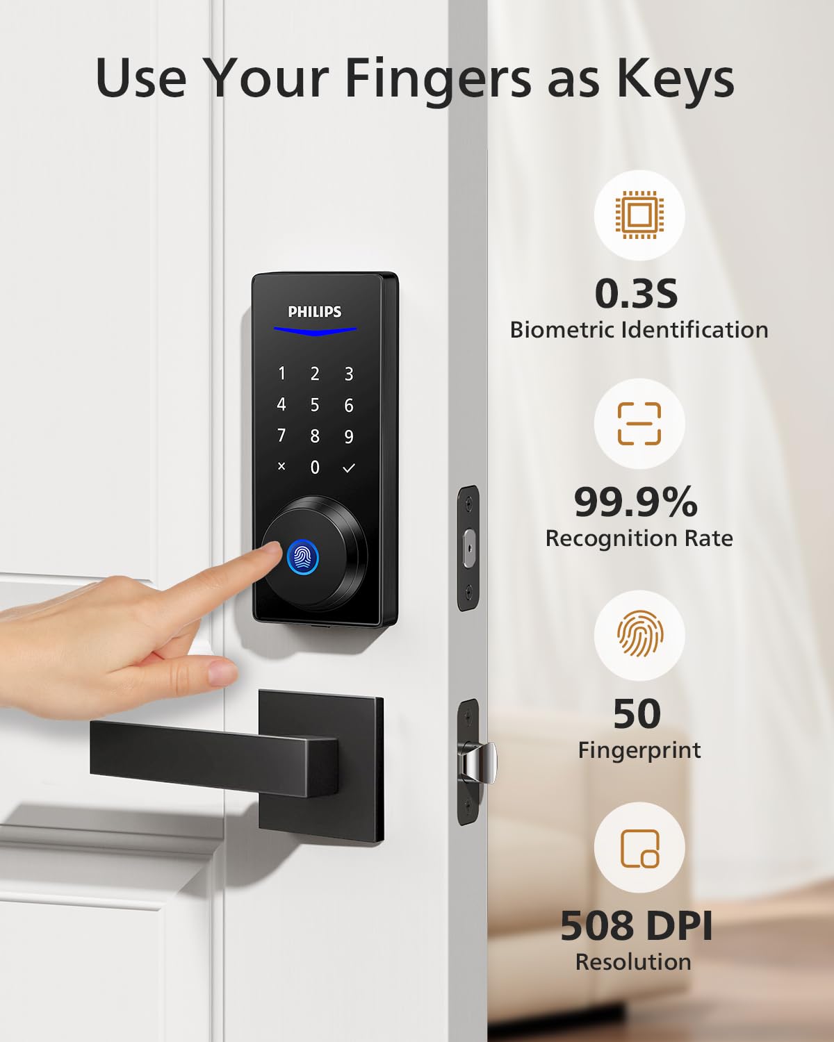Smartphone app view highlighting remote access and permission sharing.