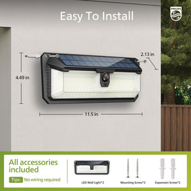 Philips solar lights offer three modes for motion, dim, and boost.
