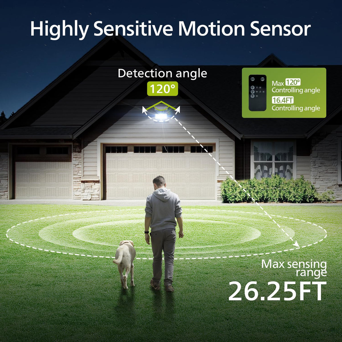 Philips Solar Security Light remote control enables convenient on-site adjustments