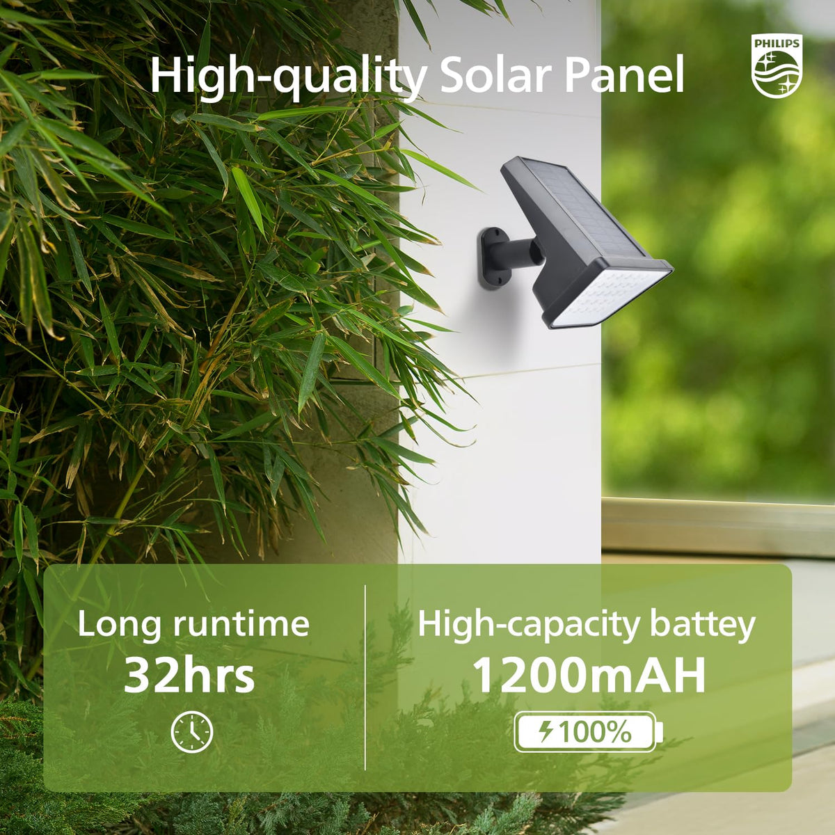 Philips solar spot lights dusk-to-dawn feature ensures hands-free nighttime illumination