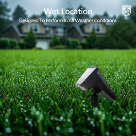 Philips solar spot lights weatherproof durability withstands rain and sun exposure