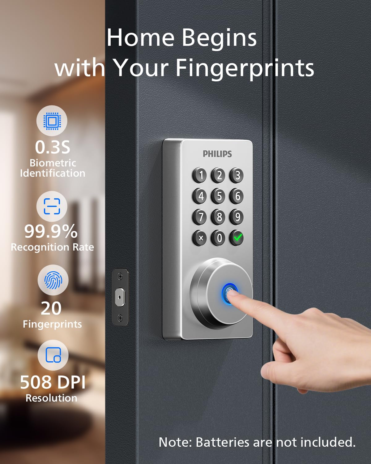 Philips Wi‑Fi Door Lock auto-lock — automatic protection when you leave.