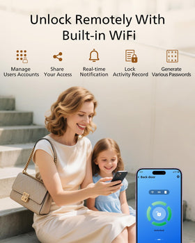 Philips Wi‑Fi Door Lock fingerprint sensor — quick biometric access.