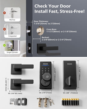 Installation video and setup support for Philips Wi‑Fi smart lock.