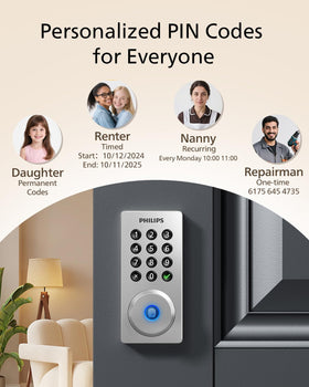 Philips Wi‑Fi Door Lock voice control — unlock with Alexa or Google Assistant.