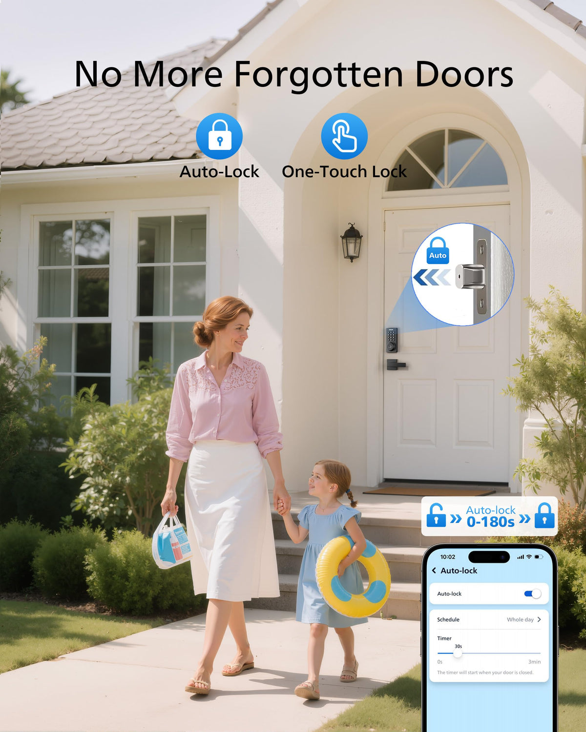 Philips WiFi keypad door lock hands-free voice assistant setup illustrates control