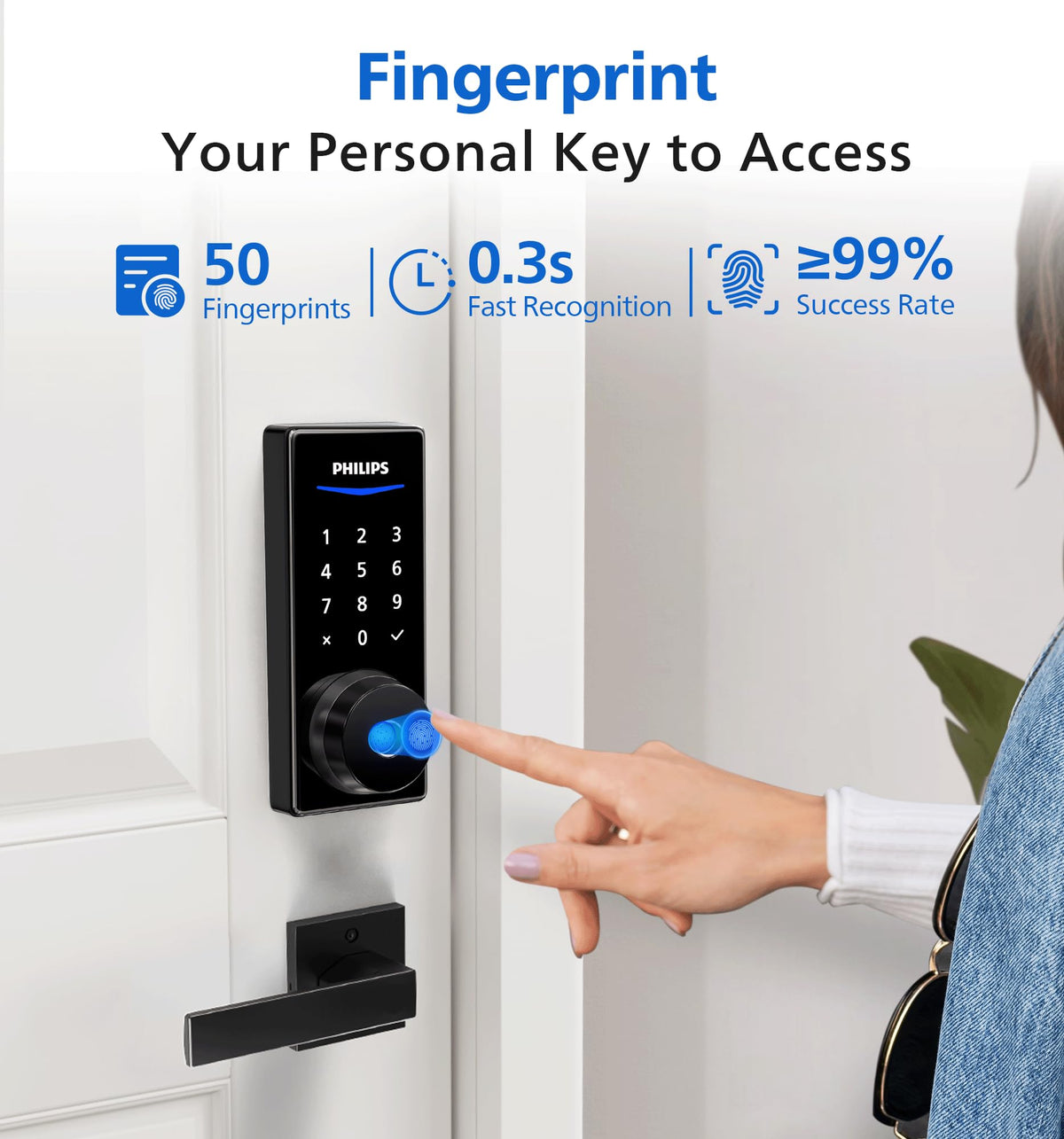 Philips Wi-Fi Smart Door Lock auto-lock feature keeps doors secure automatically