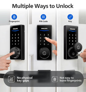 Philips Wi-Fi Smart Door Lock fingerprint unlock in action for quick access