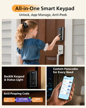 Philips WiFi Smart Lock auto-lock and one-touch locking for peace of mind.