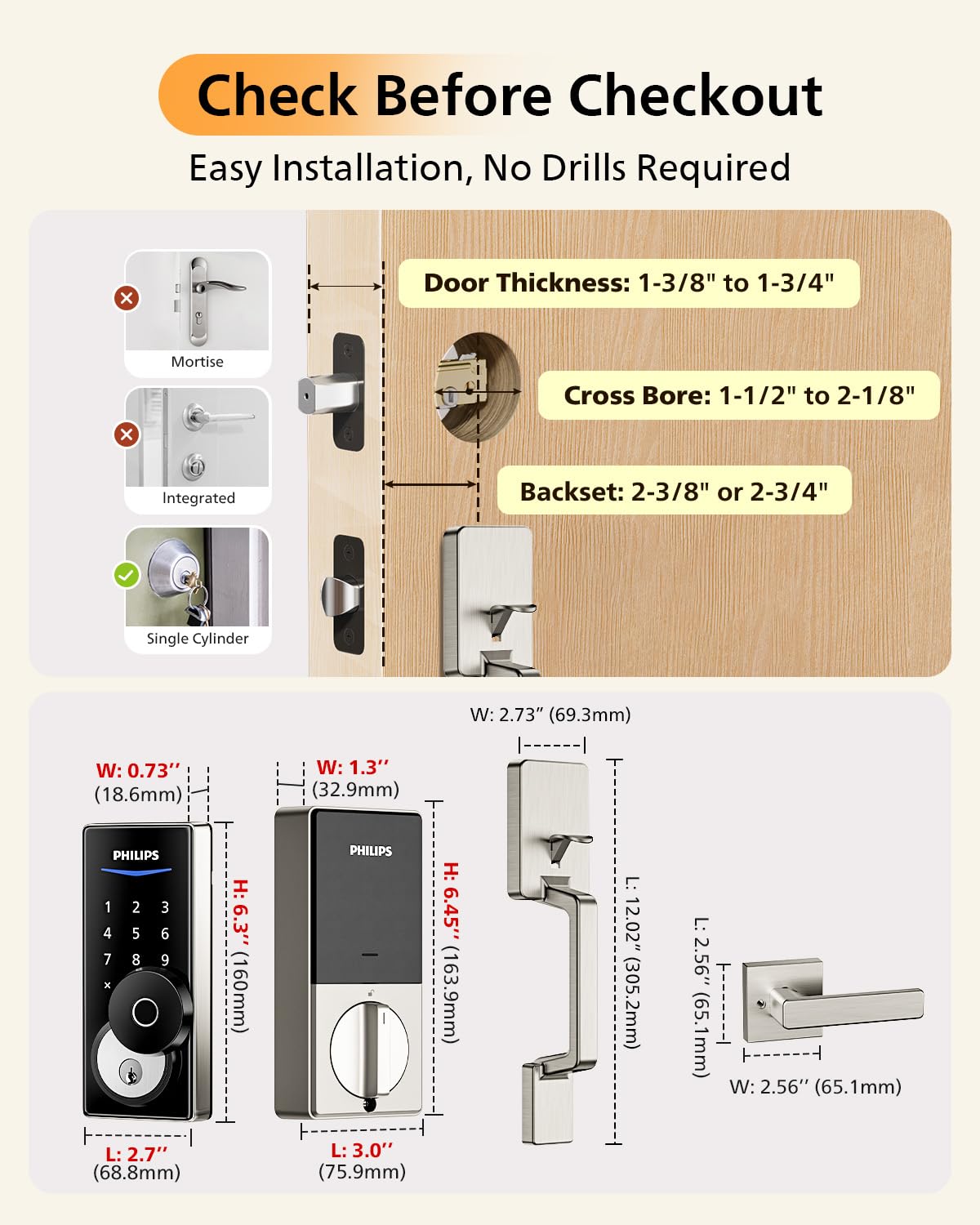 Philips WiFi Smart Lock installation video helps you set up quickly.