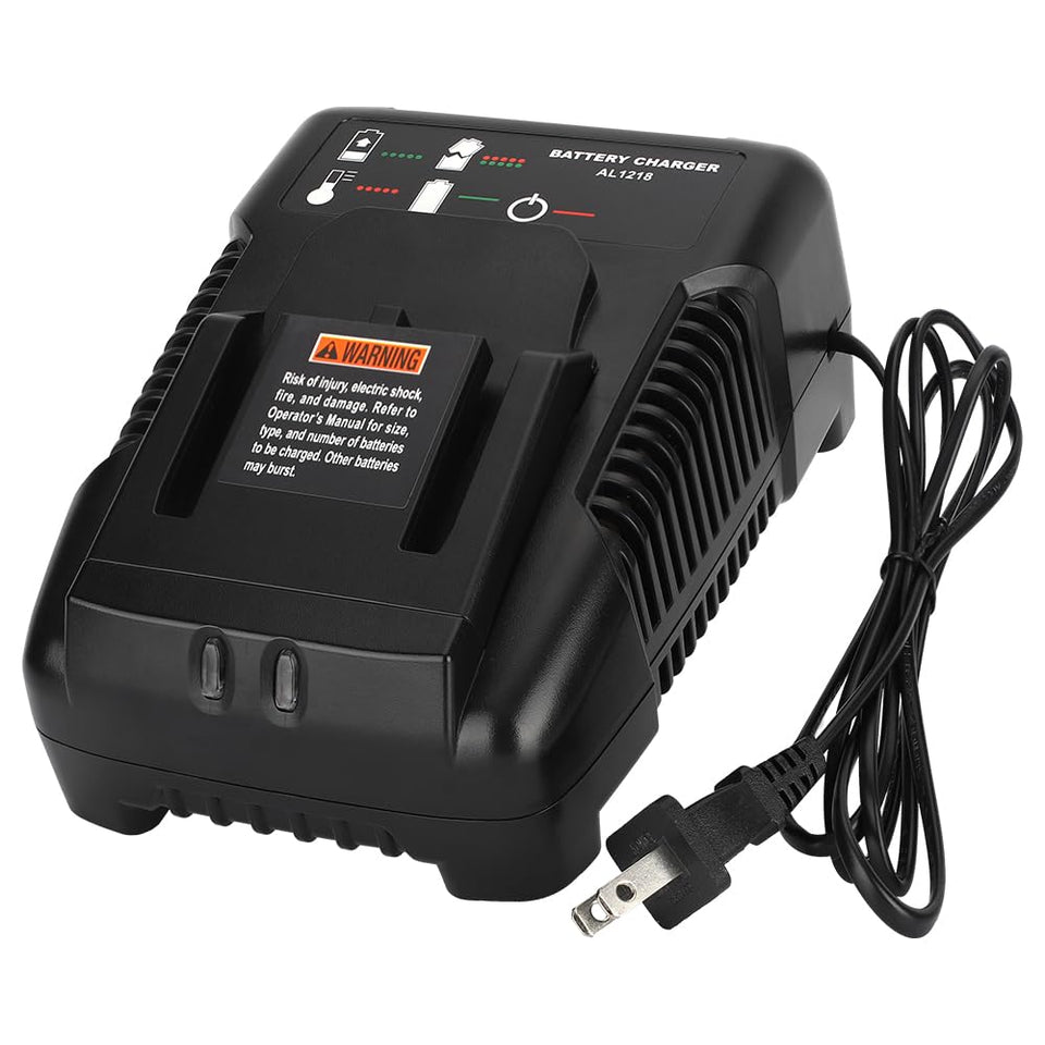 Philophca 18V charger front view with compact design for Ridgid batteries.