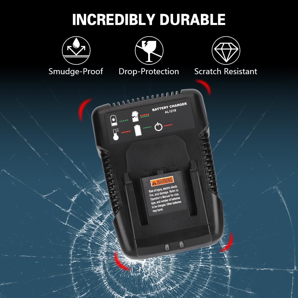 Philophca 18V charger with battery demonstrates on-site charging during projects.
